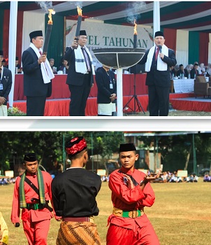 Ribuan Santri dan Guru Sukseskan Pagelaran Apel Tahunan Ponpes Al-Amanah Al-Gontory