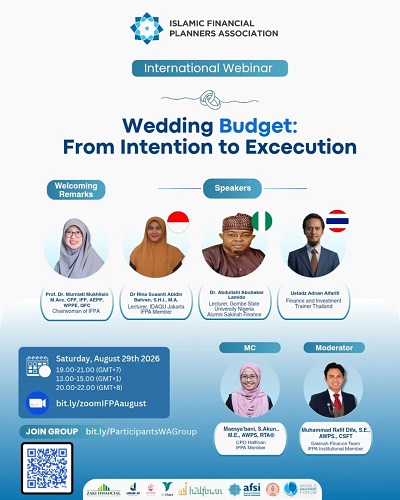 Dosen FEBI IDAQU Jadi Pemateri Webinar Internasional IFPA Bahas Perencanaan Keuangan Pernikahan Berbasis Maqashid Syariah